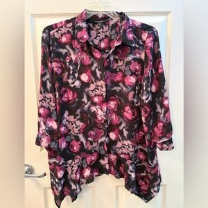 Simply Vera Vera Wang Women’s Asymmetrical Blouse Size XL